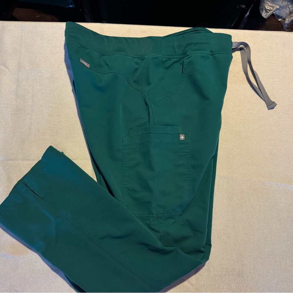 Figs Forest Green Scrub Pants